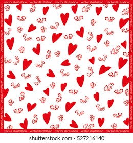 Valentine's day background with hearts, vector illustration.