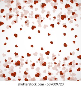 Valentines day background with hearts, vector illustration, eps 10