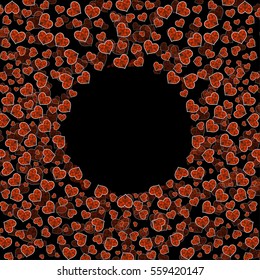 Valentines day background with hearts, vector illustration, eps 10