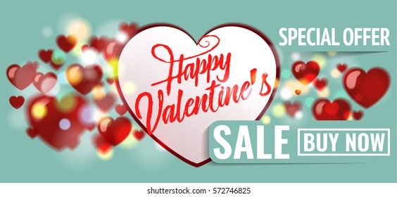 Valentines day background Hearts. Vector illustration. For flyers, invitation, posters, brochure, banners.