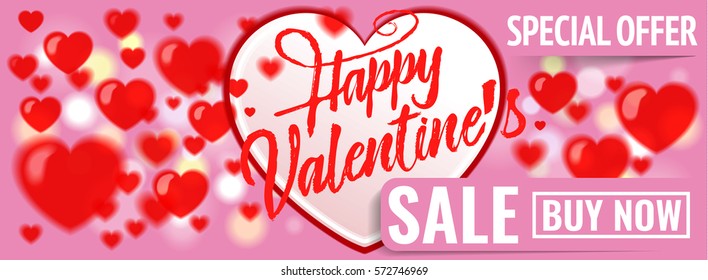 Valentines day background Hearts. Vector illustration. For flyers, invitation, posters, brochure, banners.
