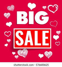 Valentines day background Hearts. Vector illustration. For flyers, invitation, posters, brochure, banners.