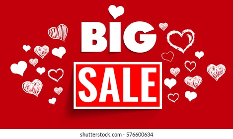 Valentines day background Hearts. Vector illustration. For flyers, invitation, posters, brochure, banners.