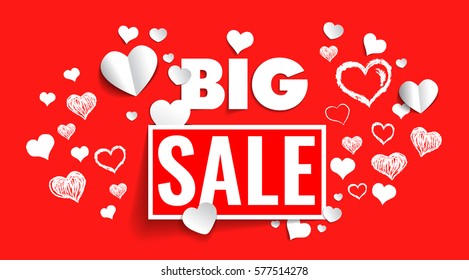 Valentines day background Hearts. Vector illustration. For flyers, invitation, posters, brochure, banners.