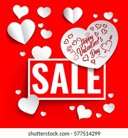 Valentines day background Hearts. Vector illustration. For flyers, invitation, posters, brochure, banners.