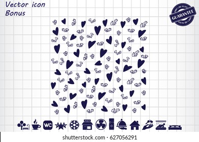 Valentine's day background with hearts, vector illustration