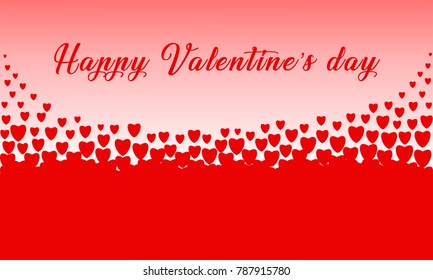 Valentine's day background with hearts. Vector illustration for holiday design. 