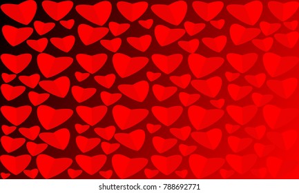 Valentine's day background with hearts. Vector illustration for holiday design. For wedding card, valentine's day greetings, lovely frame.