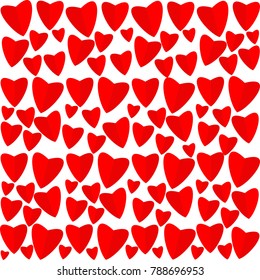 Valentine's day background with hearts. Vector illustration for holiday design. For wedding card, valentine's day greetings, lovely frame.