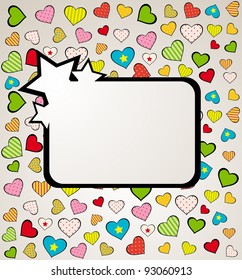 Valentine's day background with hearts. Vector