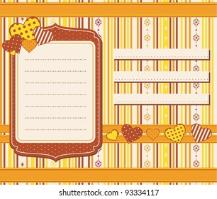 Valentine's day background with hearts. Vector