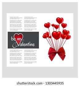 Valentines day  background with icon set pattern. Vector illustration.Wallpaper.flyers, invitation, posters, brochure, voucher,banners.