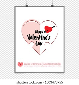 Valentines day  background with icon set pattern. Vector illustration.Wallpaper.flyers, invitation, posters, brochure, voucher,banners.