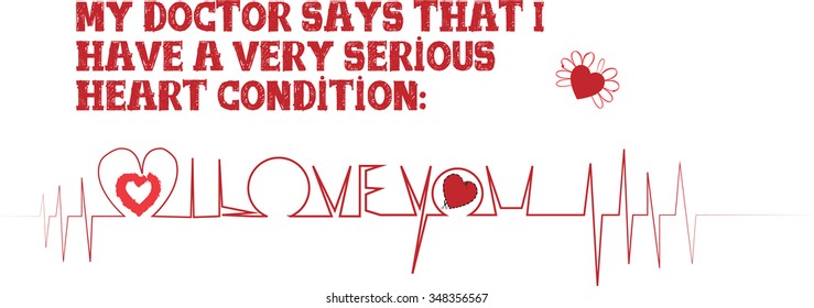 Valentine's day background illustration with 