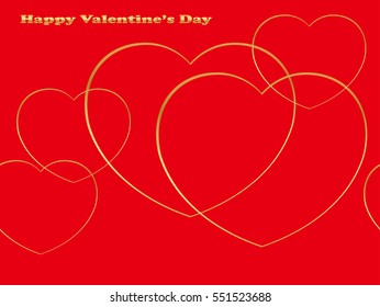 A Valentine's Day background illustration that you can create a seamless image by connecting it laterally.