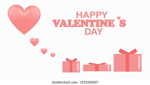 Valentine's Day background image illustration suitable for use on Valentine's Day