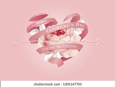 Valentine's day background and invitation card