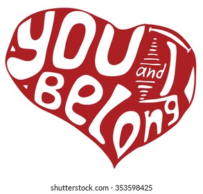 Valentine's day background Lettering