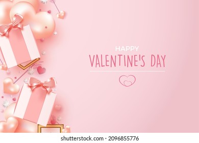 Valentine's day background with love arrows decorating the greeting.