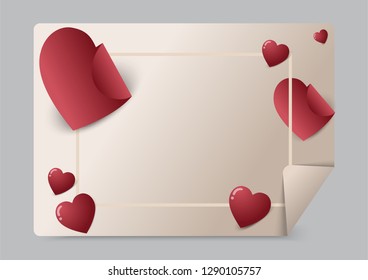 valentines day background and love heart design with Sweet girlfriend