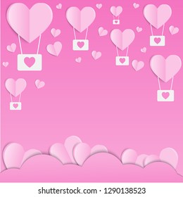 valentines day background and love heart design with Sweet girlfriend