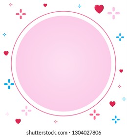 valentines day background and love heart design with Sweet girlfriend
