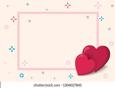 valentines day background and love heart design with Sweet girlfriend