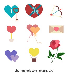 Valentines day background with love hearts. Vector illustration valentines symbols romantic decoration love mail with hearts. Wedding shiny romantic day template. Valentines day hearts.