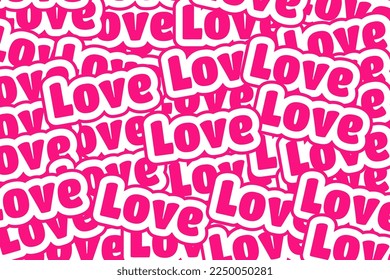 valentine's day background. LOVE letters pattern.Texture for fabric, wrapping, wallpaper