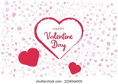 Valentines day background with love pattern