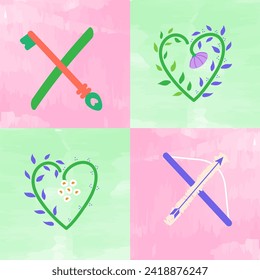 Valentines day background love pattern
