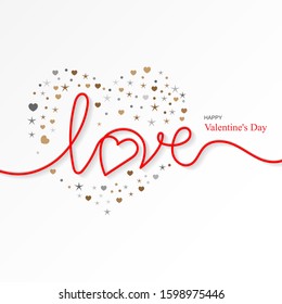 Valentine's day background with love word