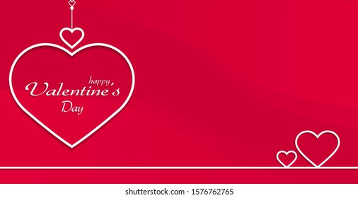valentines day background, minimal love banner concept.