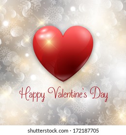 Valentine's day background on a bokeh lights background