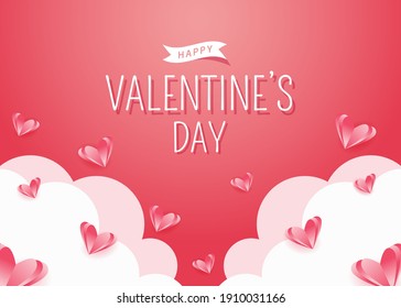 Fondo del día de San Valentín en papel