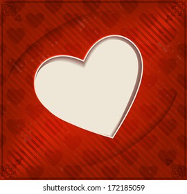 Valentines day background paper hearts
