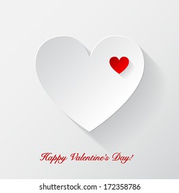 Valentine's day background with paper hearts.