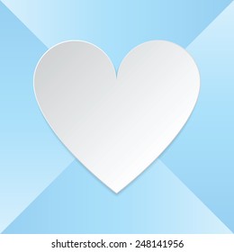 Valentine's day background with paper hearts