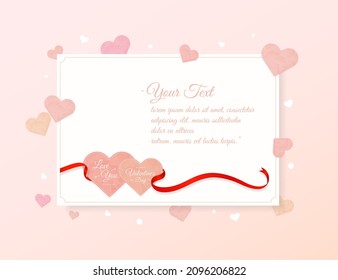 Valentines day background in paper style