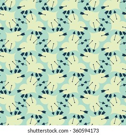 Valentine`s day background. Pattern with arrows and hearts.
