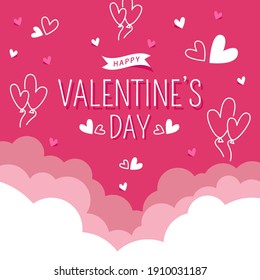 Valentines day background in pink color