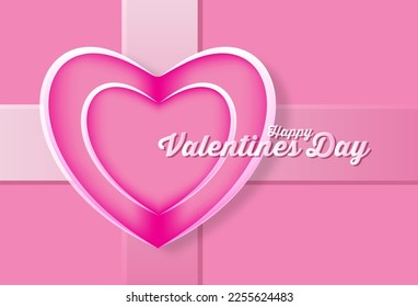 Valentine's day background with pink heart shape