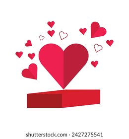 valentines day background with a lot of pink heart love icon symbol of love on white background vector illustration eps 10