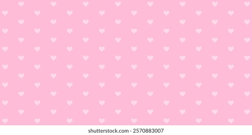 Valentine's Day background, pink heart seamless pattern