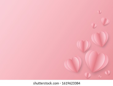 Valentine's day background with pink hearts. vector illustration eps10