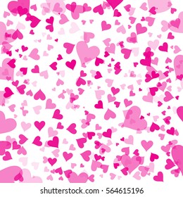 Valentine's Day background with pink hearts