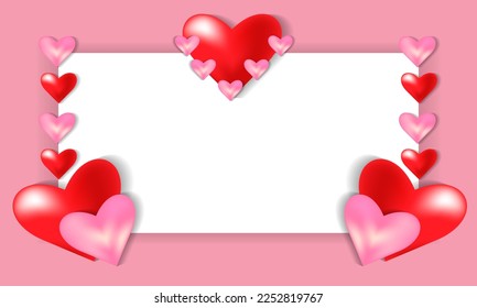 Valentine's day background with pink love