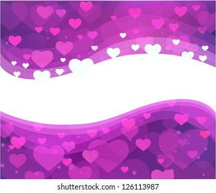 Valentine's Day background. Pink vector background. Valentine illustration for greeting card, ad, invitation, poster, flyer