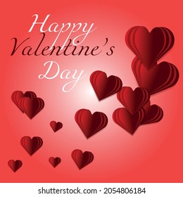 Valentines day background with product display and Heart Shaped Balloons.