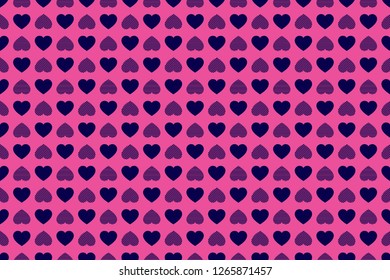 Valentine's Day background. Random hearts icons vector seamless pattern. Abstract repeated texture. Red hearts symbols. Good choice for wrapping paper, prints, Valentines Day design, greeting cards